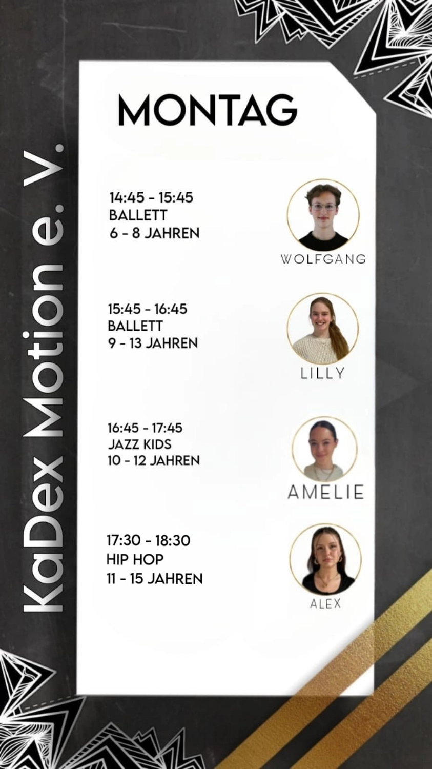 KADEX MOTION e.V. - Stundenplan Montag