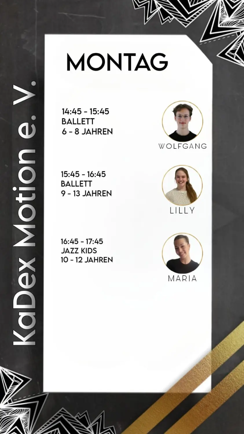 KADEX MOTION e.V. - Stundenplan Montag